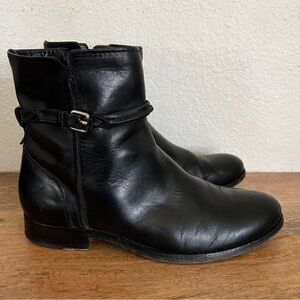 Frye MelissaShort Black Leather Boots Size 6